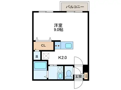 スペチアーレ札幌(1K/8階)の間取り写真