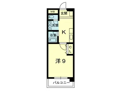 ルイソレイユ(1K/1階)の間取り写真