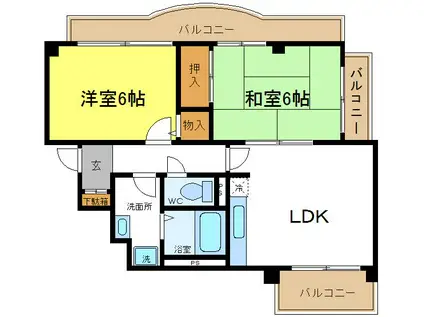 ファトゥルージェ(2LDK/7階)の間取り写真