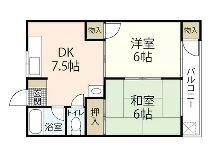 竹内マンション(2DK/3階)の間取り写真