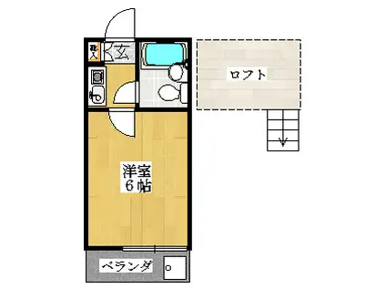 BCASA津田沼IRE-BORN(ワンルーム/1階)の間取り写真