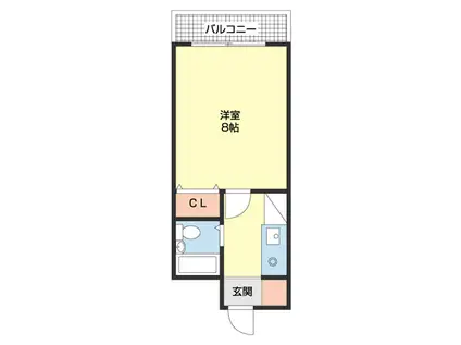 GLハイム(1K/3階)の間取り写真