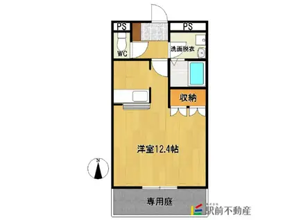 ファームハウス・ヒーロー(1K/1階)の間取り写真