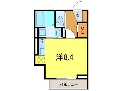 アーバン・ベース(ワンルーム/3階)の間取り写真