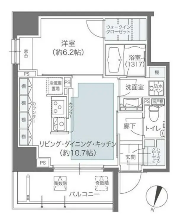 メゾンカルム本郷 8階階 間取り