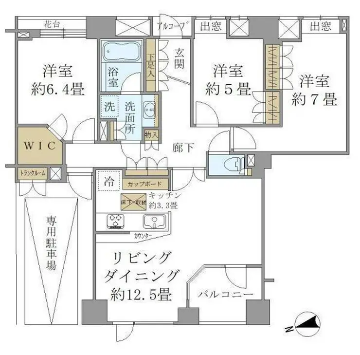 アクシルコート銀座イースト 1階階 間取り