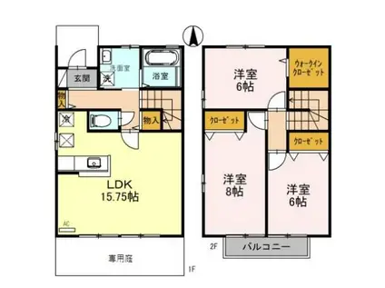 ファインビュー(3LDK/1階)の間取り写真