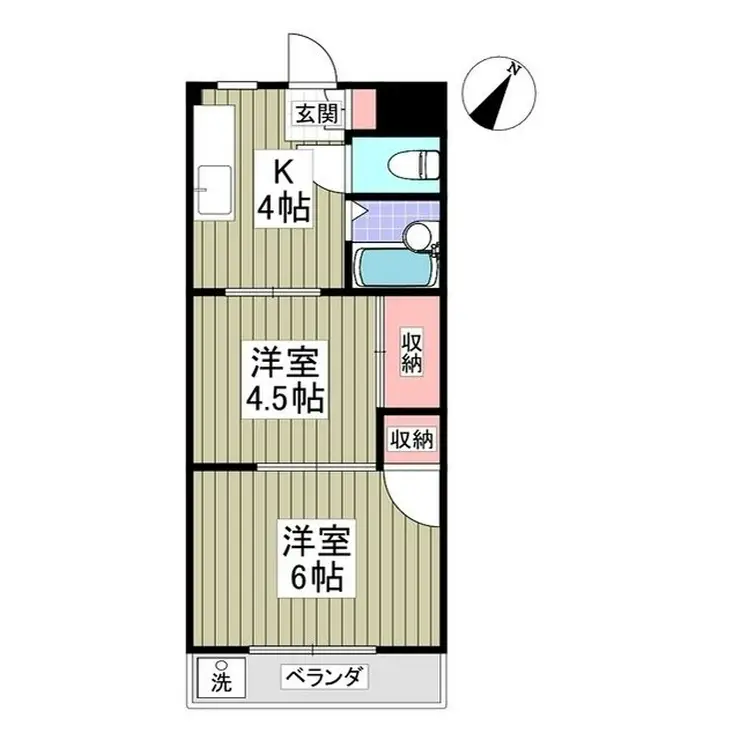 宮根第IIコーポ 1階階 間取り