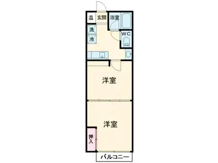 ハイツ福満(2K/2階)の間取り写真