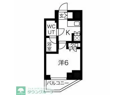 スパシエ アコルデ 横浜(1K/11階)の間取り写真