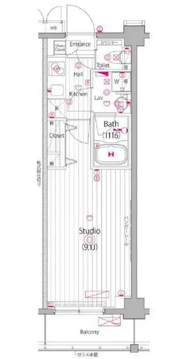 ガーラ・ヒルズ新宿 3階階 間取り