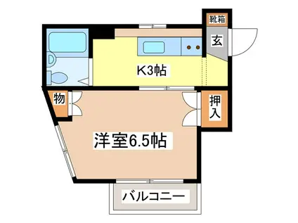 コーポ丸山(1K/3階)の間取り写真