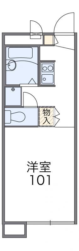 レオパレスさくら(1K/1階)の間取り写真