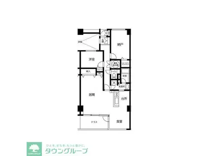 TLRレジデンス磯子駅前(1SLDK/3階)の間取り写真