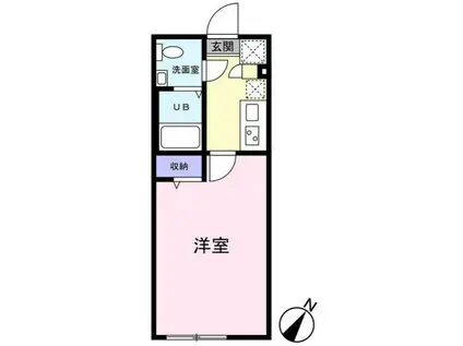 ニコ メゾン(1K/1階)の間取り写真