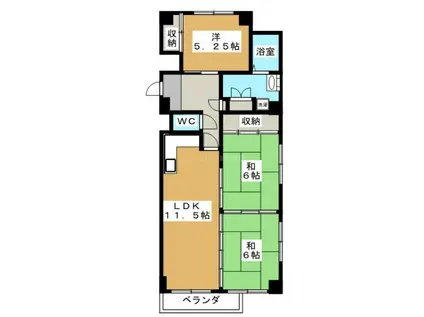 アーバンウィステリア(3LDK/2階)の間取り写真