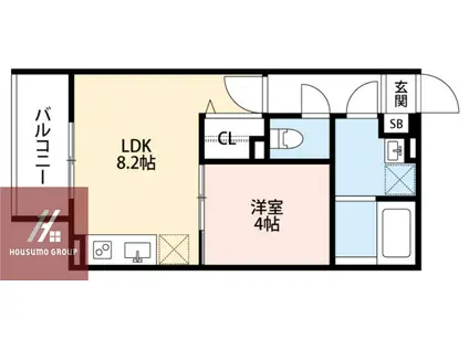 リトレ徳庵(1LDK/2階)の間取り写真