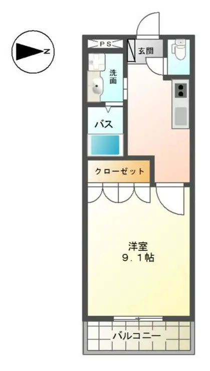 パラシオン平塚 4階階 間取り