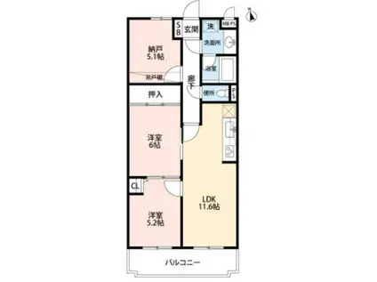 ライオンズマンション三郷第3(3LDK/5階)の間取り写真