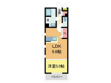 BIZ STAY 石橋駅前(1LDK/2階)の間取り写真