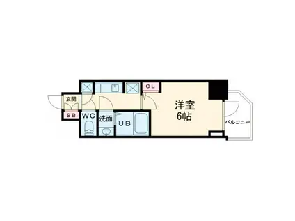 S-RESIDENCE都島LUX(1K/10階)の間取り写真