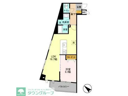 SOULAGEMENT(1LDK/2階)の間取り写真