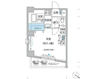 FIORE KOMAGOME(ワンルーム/3階)の間取り写真