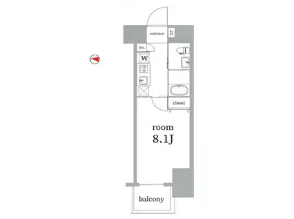 ライトハウス大塚(1K/7階)の間取り写真