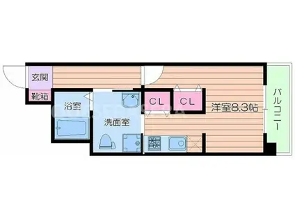 スワンズシティ新大阪(1K/7階)の間取り写真