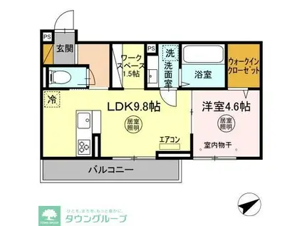 エルム柏(1LDK/2階)の間取り写真