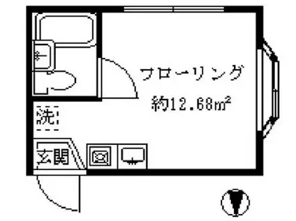ライフピア目白台II(ワンルーム/1階)の間取り写真