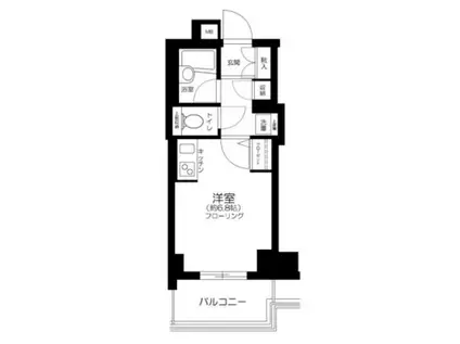 ガリシア錦糸町ステーションフロント(ワンルーム/7階)の間取り写真