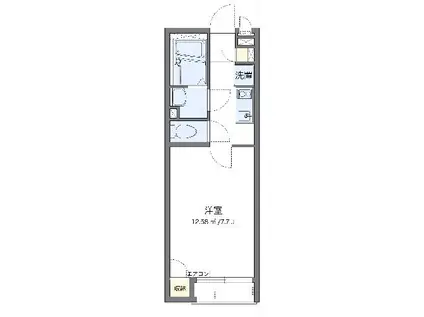 レオネクストシャトル杉田V(1K/2階)の間取り写真
