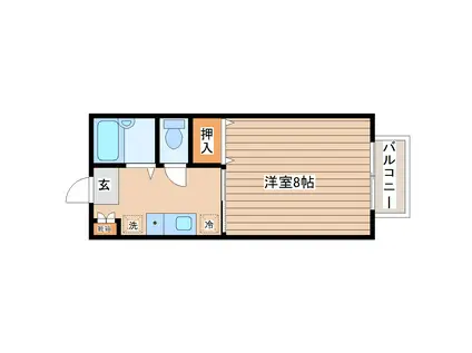 CASA FUJIKO(1K/2階)の間取り写真