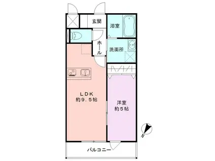 SAKASU KICHIJOJI(1LDK/1階)の間取り写真