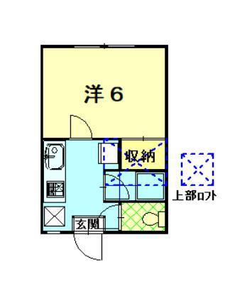 アルカサーノ谷地田(1K/2階)の間取り写真