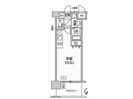 アプリーレ神戸元町(ワンルーム/8階)の間取り写真
