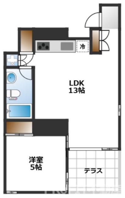 アーバンフラッツ湊町 旧LA DOUCEUR湊町(1LDK/3階)の間取り写真