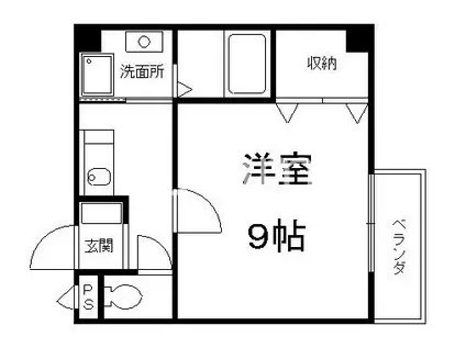 メゾン・グレイス(1K/2階)の間取り写真