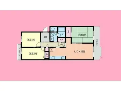 ベラビスタ21B棟(3LDK/3階)の間取り写真