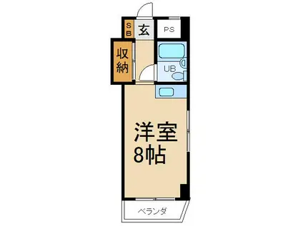 シャルムメゾン香里(ワンルーム/3階)の間取り写真