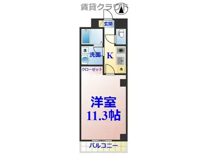 リバパレス蘇我(1K/2階)の間取り写真