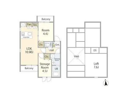 ルミエール上北沢(2LDK/3階)の間取り写真