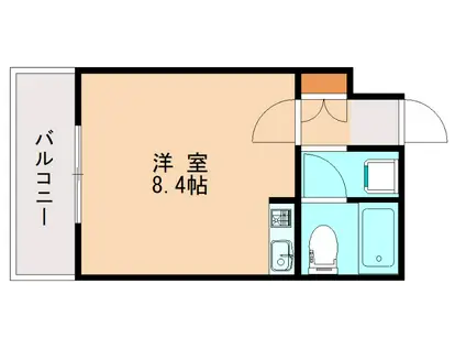 朝日プラザ大濠II(ワンルーム/2階)の間取り写真