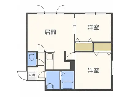 マグネットI(2LDK/2階)の間取り写真