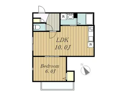 グランハイム(1LDK/3階)の間取り写真