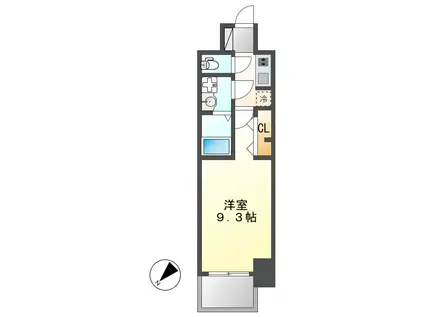 S-RESIDENCE鶴舞II(1K/6階)の間取り写真