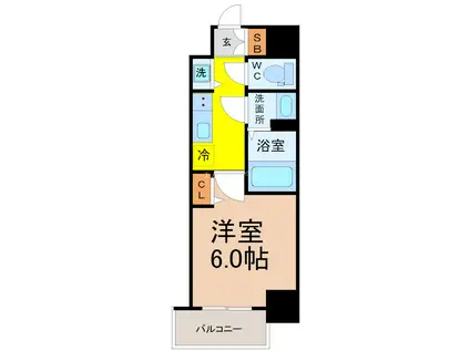 エステート金山(1K/9階)の間取り写真