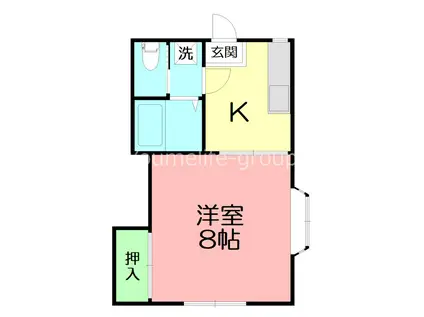 第二コーポミカ(1K/1階)の間取り写真