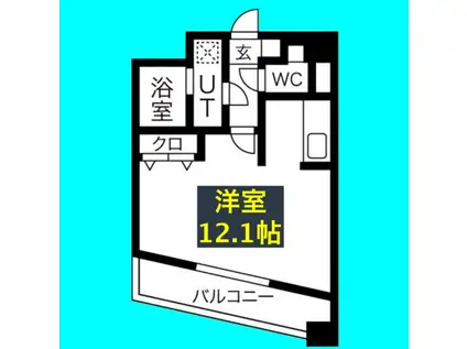 プラウランド名駅(ワンルーム/2階)の間取り写真